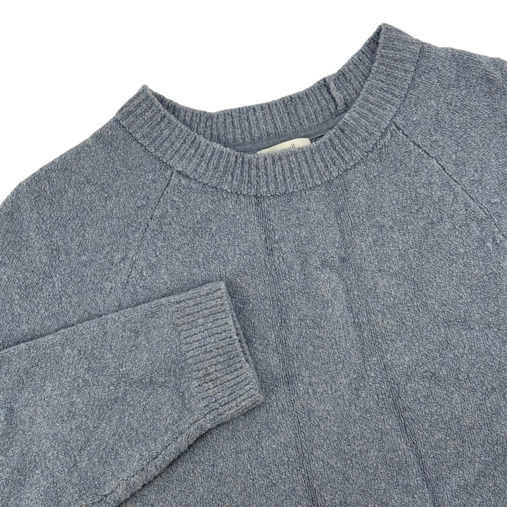 Pure Jill Blue Cotton Wool Blend Crew Neck Long‎ Sleeve Pocket Sweater Womens S